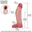 7.91in Realistic Penis Dildo Cock Sleeve Extender Vibrating Remote Sex Toy