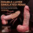 7.91in Realistic Penis Female Manual Soft Liquid Double Layer Silicone Dildo