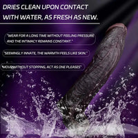7.91in Vibrating Dildo Sleeve Washable Soft Touch Dildo Cover Penis Ring