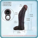 7.91in Vibrating Dildo Sleeve Washable Soft Touch Dildo Cover Penis Ring