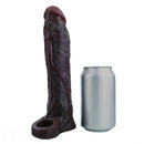 7.91in Vibrating Dildo Sleeve Washable Soft Touch Dildo Cover Penis Ring