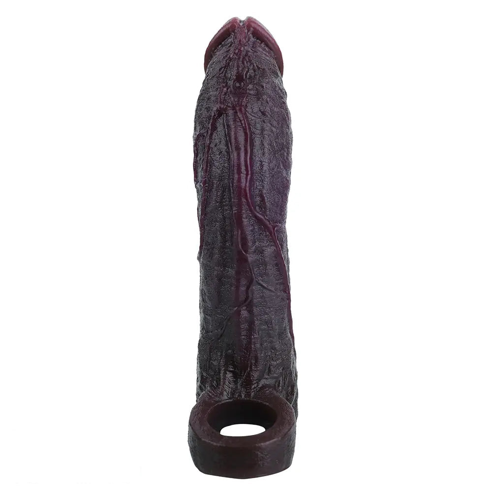 7.91in Vibrating Dildo Sleeve Washable Soft Touch Dildo Cover Penis Ring