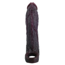 7.91in Vibrating Dildo Sleeve Washable Soft Touch Dildo Cover Penis Ring