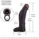 7.91in Vibrating Dildo Sleeve Washable Soft Touch Dildo Cover Penis Ring