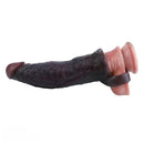 7.91in Vibrating Dildo Sleeve Washable Soft Touch Dildo Cover Penis Ring