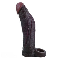 7.91in Vibrating Dildo Sleeve Washable Soft Touch Dildo Cover Penis Ring