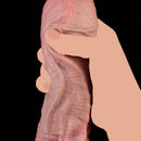 7.95in Double-layer Liquid Silicone Skin-like Soft Dildo Orgasm Stick