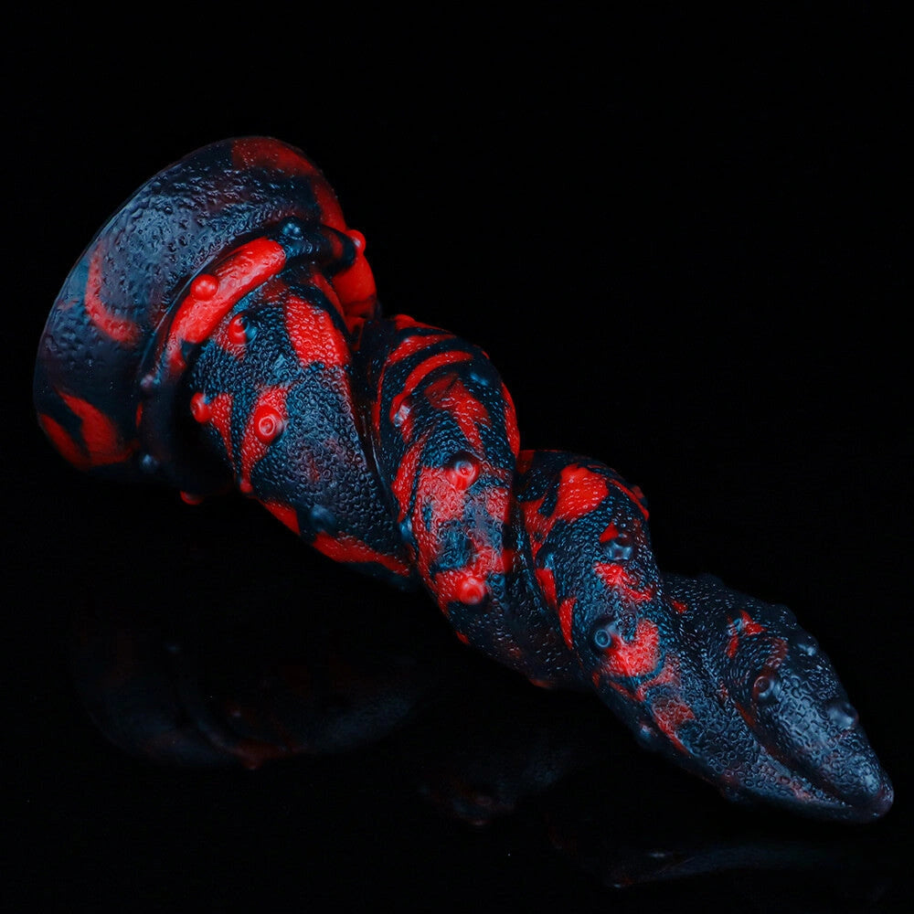7.95in Fire Design Dildo Butt Plug For Adults Masturbation Sex Toy