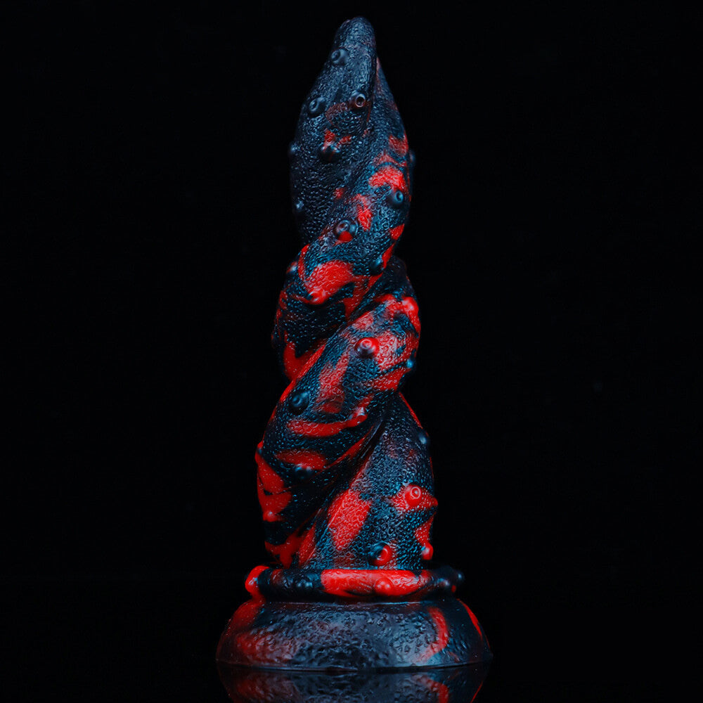 7.95in Fire Design Dildo Butt Plug For Adults Masturbation Sex Toy