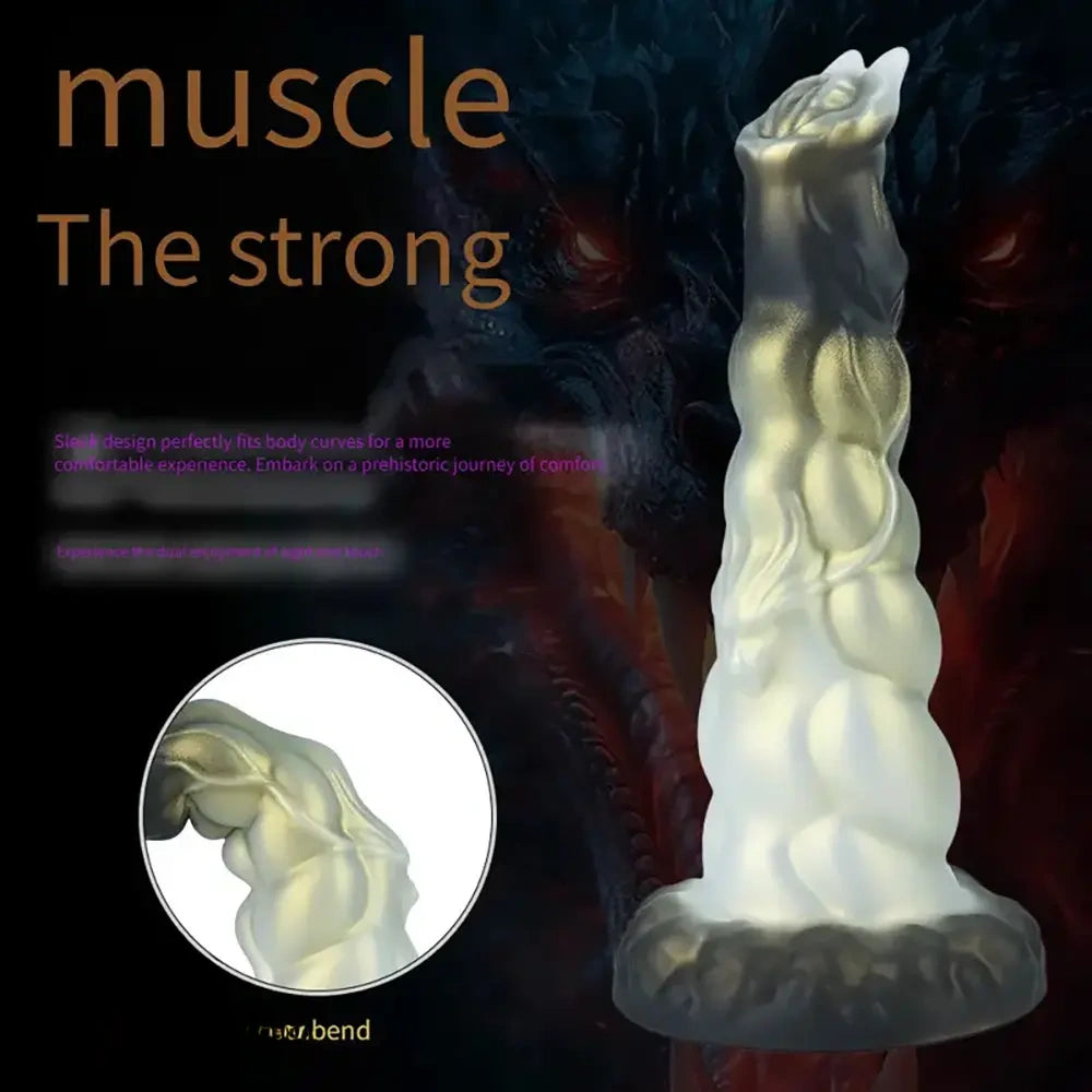 7.95in Hands-Free Monster Silicone Dildo With Strong Suction Cup