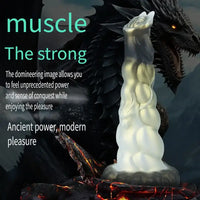 7.95in Hands-Free Monster Silicone Dildo With Strong Suction Cup
