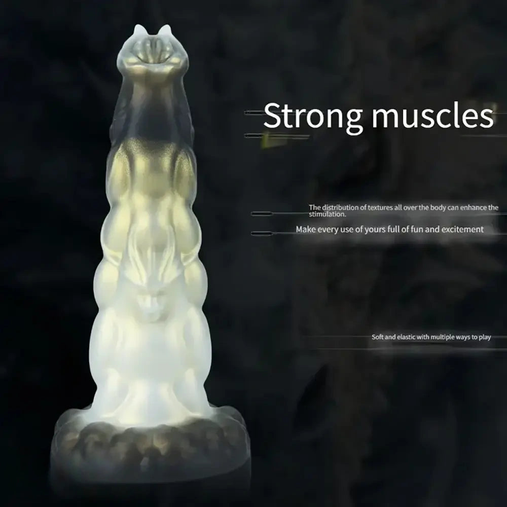 7.95in Hands-Free Monster Silicone Dildo With Strong Suction Cup