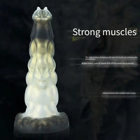 7.95in Hands-Free Monster Silicone Dildo With Strong Suction Cup