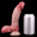 7.95in Stuffed Thick Penis Soft Dual Density Silicone Dildo For Massage