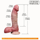 7.95in Stuffed Thick Penis Soft Dual Density Silicone Dildo For Massage