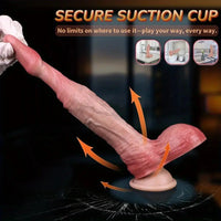 7.95in Stuffed Thick Penis Soft Dual Density Silicone Dildo For Massage
