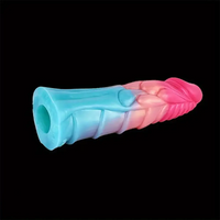 7.99in Anatomy Soft Silicone Reusable Spiked Cock Sleeve Male Dildo
