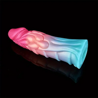 7.99in Anatomy Soft Silicone Reusable Spiked Cock Sleeve Male Dildo