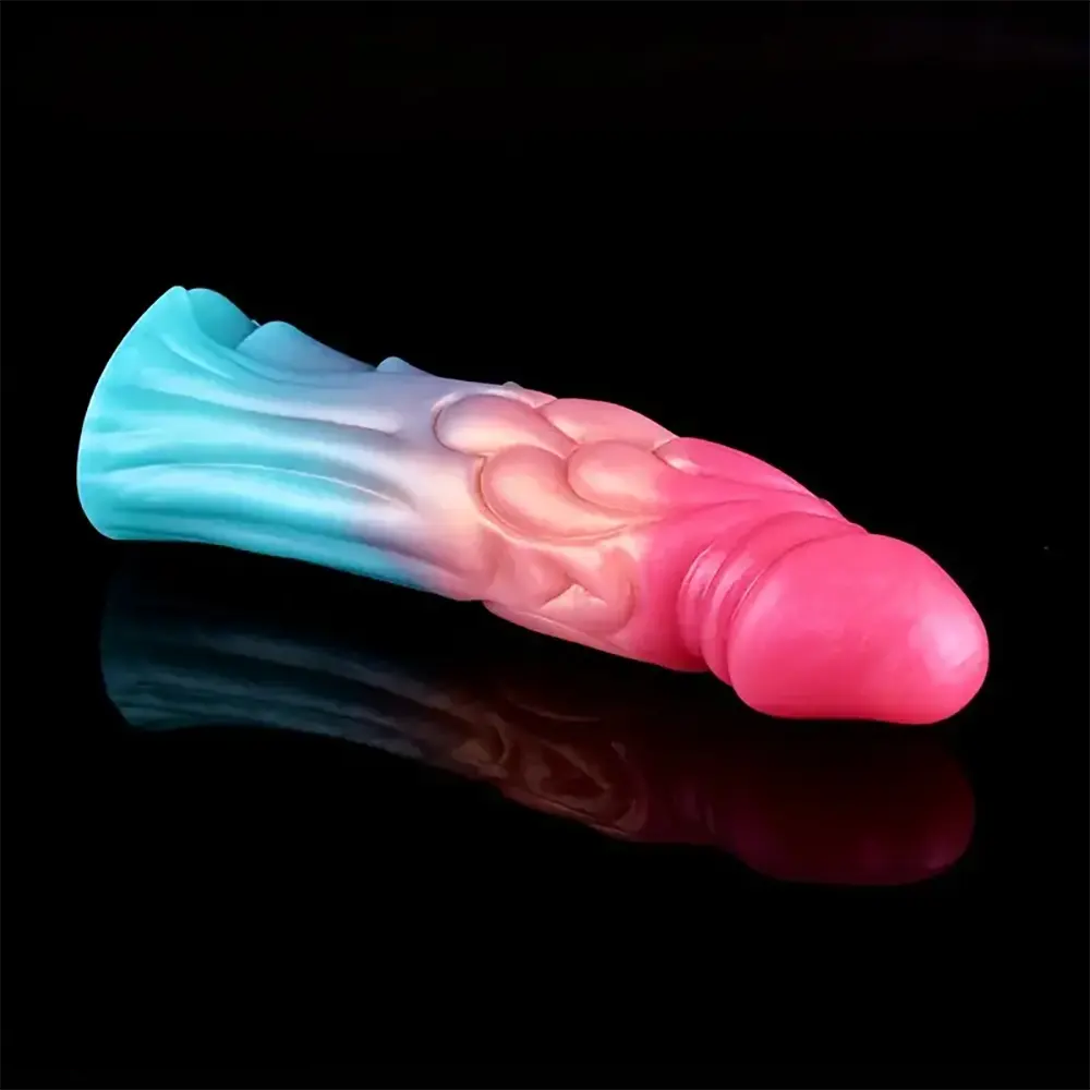 7.99in Anatomy Soft Silicone Reusable Spiked Cock Sleeve Male Dildo
