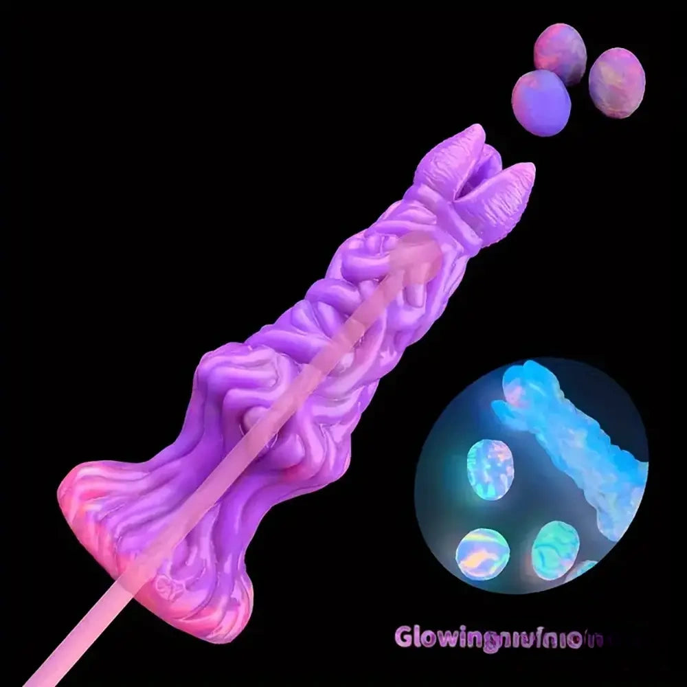 7.99in Luminous Ovipositor Silicone Dildo For Anal Vaginal Stimulation