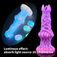 7.99in Luminous Ovipositor Silicone Dildo For Anal Vaginal Stimulation