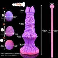 7.99in Luminous Ovipositor Silicone Dildo For Anal Vaginal Stimulation