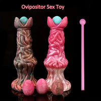 7.99in Silicone Soft Big Knot Alien Ovipositor Dildo For Women Lay Eggs