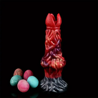 7.99in Silicone Soft Big Knot Alien Ovipositor Dildo For Women Lay Eggs