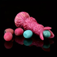 7.99in Silicone Soft Big Knot Alien Ovipositor Dildo For Women Lay Eggs