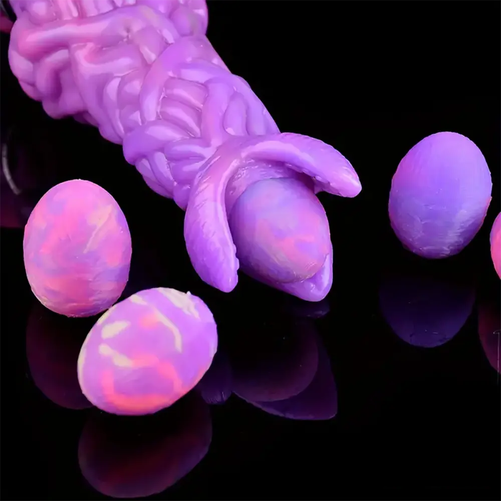 7.99in Silicone Soft Big Knot Alien Ovipositor Dildo For Women Lay Eggs