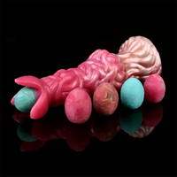 7.99in Silicone Soft Big Knot Alien Ovipositor Dildo For Women Lay Eggs