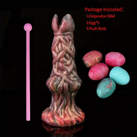 7.99in Silicone Soft Big Knot Alien Ovipositor Dildo For Women Lay Eggs