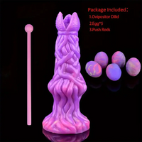 7.99in Silicone Soft Big Knot Alien Ovipositor Dildo For Women Lay Eggs