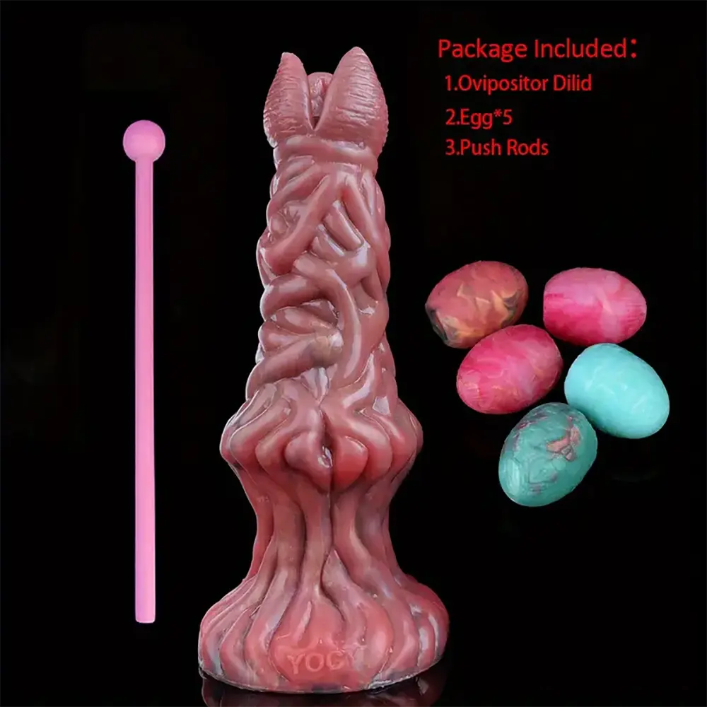 7.99in Silicone Soft Big Knot Alien Ovipositor Dildo For Women Lay Eggs