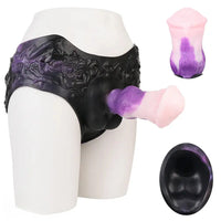 7.99in Silicone Strap on Wearable Hollow Dildo Panty Fantasy Soft Cock Toy