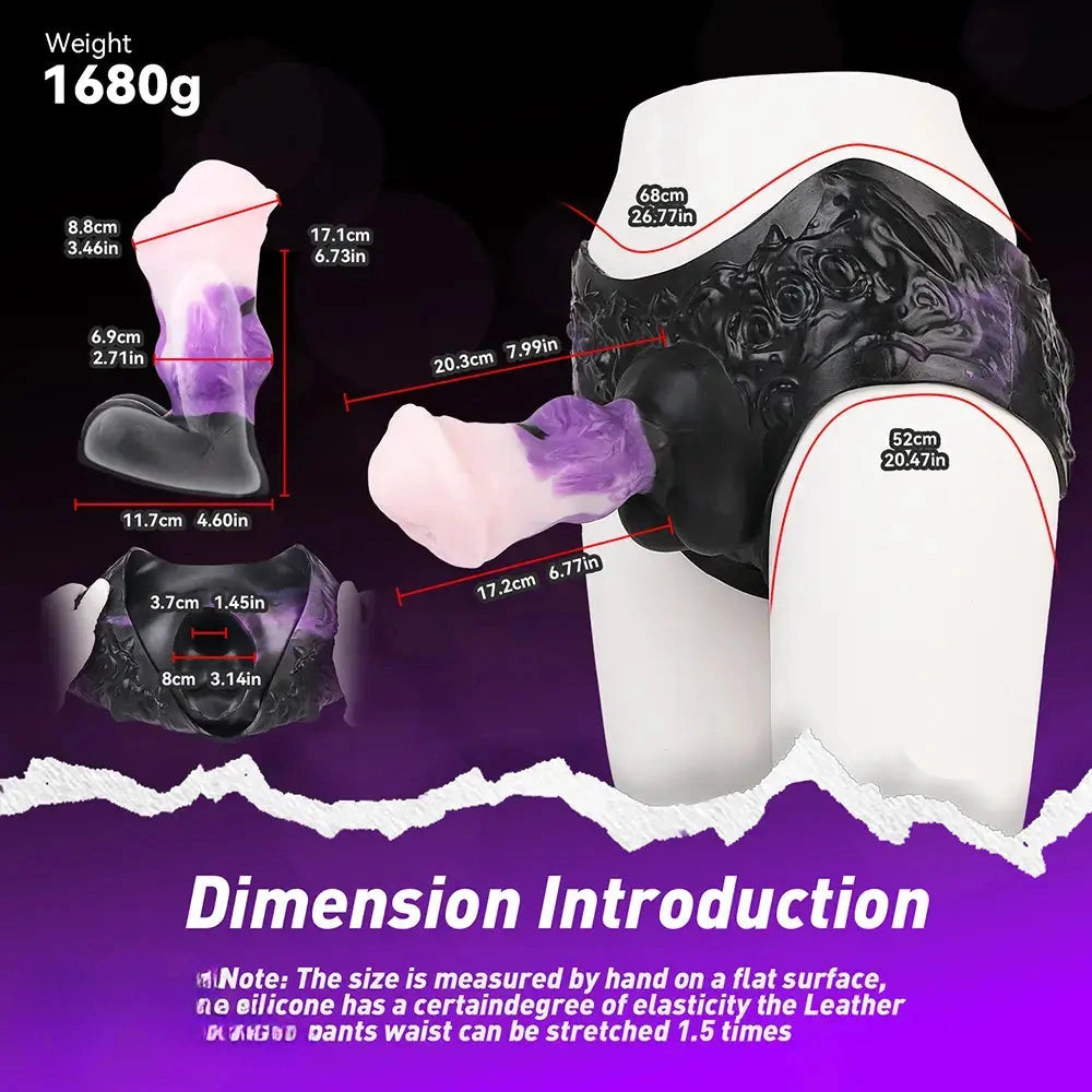 7.99in Silicone Strap on Wearable Hollow Dildo Panty Fantasy Soft Cock Toy