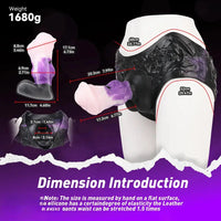 7.99in Silicone Strap on Wearable Hollow Dildo Panty Fantasy Soft Cock Toy
