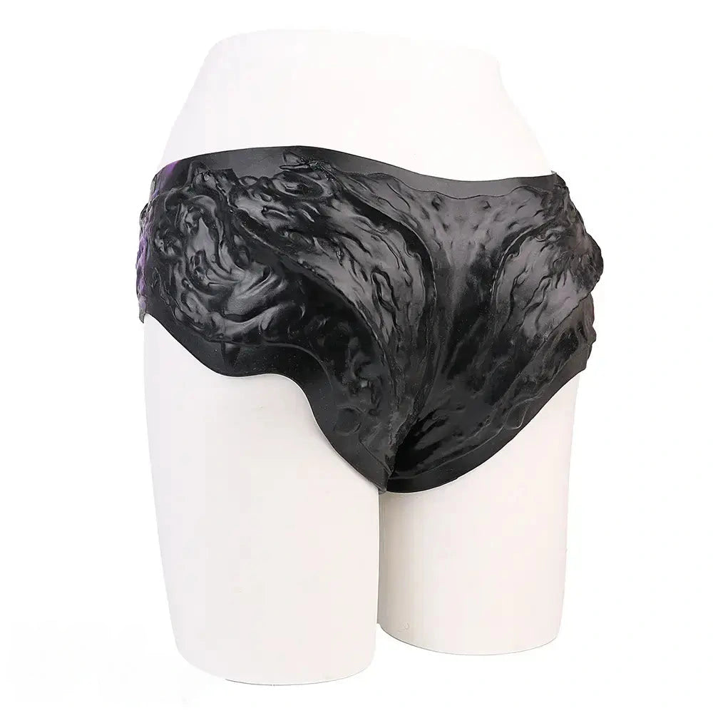 7.99in Silicone Strap on Wearable Hollow Dildo Panty Fantasy Soft Cock Toy