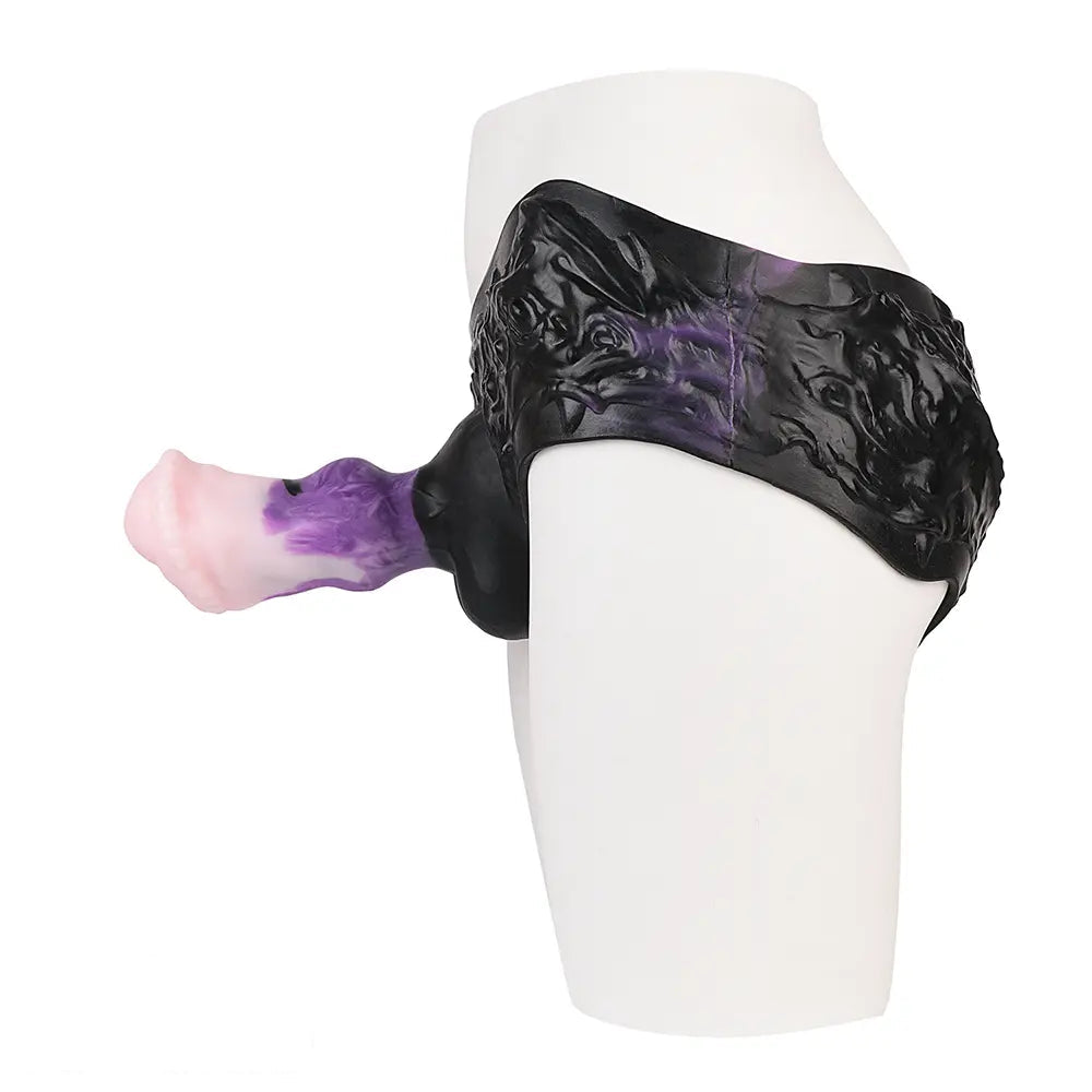 7.99in Silicone Strap on Wearable Hollow Dildo Panty Fantasy Soft Cock Toy
