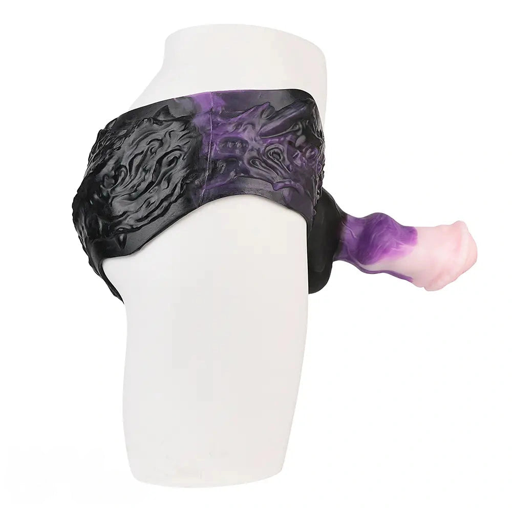 7.99in Silicone Strap on Wearable Hollow Dildo Panty Fantasy Soft Cock Toy