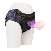 7.99in Silicone Strap on Wearable Hollow Dildo Panty Fantasy Soft Cock Toy