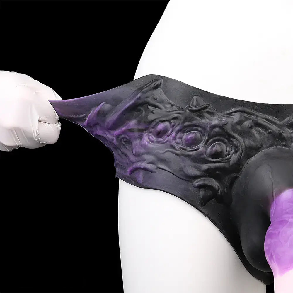 7.99in Silicone Strap on Wearable Hollow Dildo Panty Fantasy Soft Cock Toy
