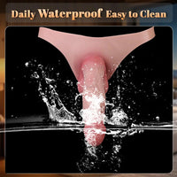 7.99in Wearable Silicone Lifelike Dildo Pants Real Skin Hollow Cock Sleeve