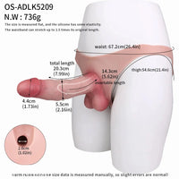 7.99in Wearable Silicone Lifelike Dildo Pants Real Skin Hollow Cock Sleeve
