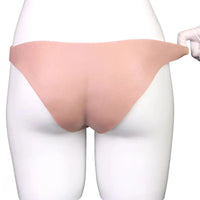 7.99in Wearable Silicone Lifelike Dildo Pants Real Skin Hollow Cock Sleeve