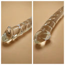 7.9in Clear Glass Double-Headed Penetration Dildo For G-spot Simulation