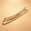 7.9in Clear Glass Double-Headed Penetration Dildo For G-spot Simulation