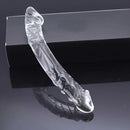 7.9in Clear Glass Double-Headed Penetration Dildo For G-spot Simulation
