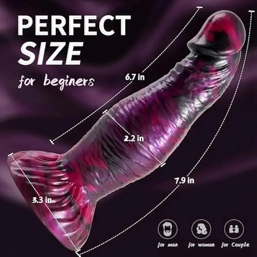 7.9in Monster Dildo For Beginners Odd Silicone Dildo For Hands-Free Play