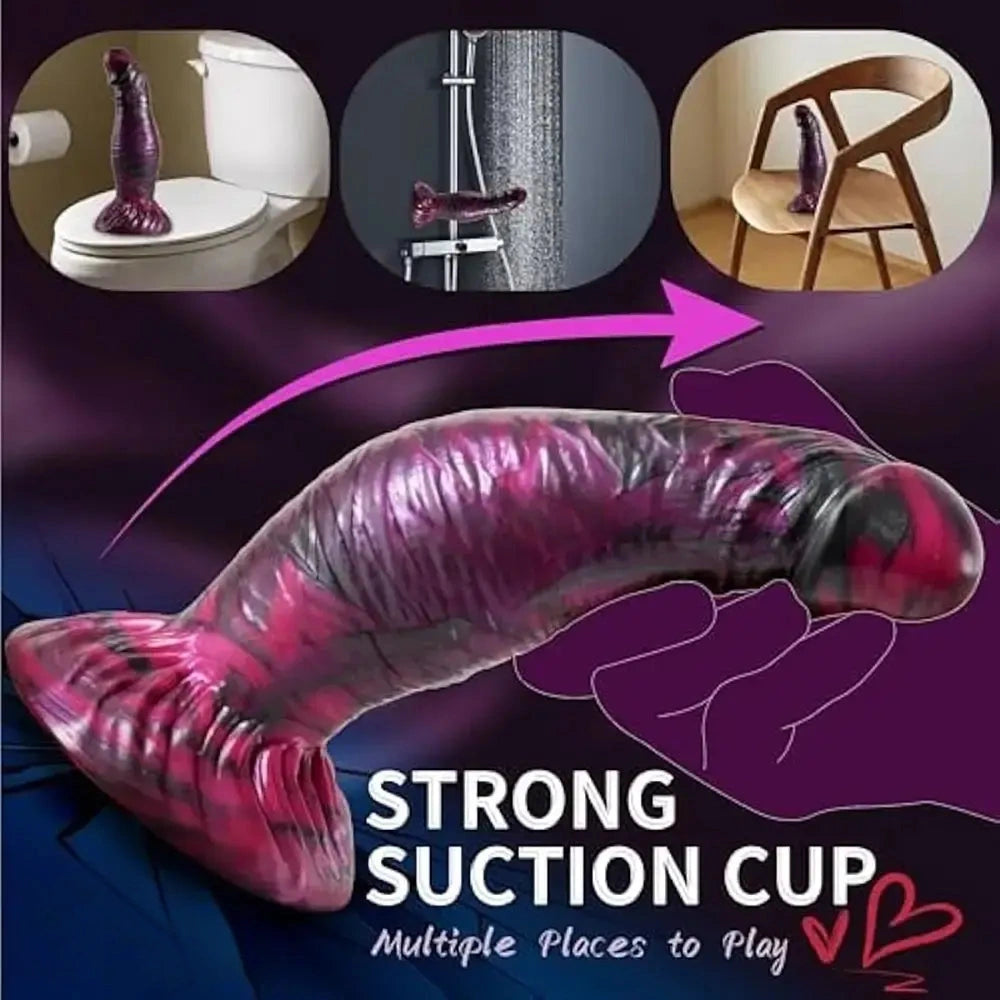 7.9in Monster Dildo For Beginners Odd Silicone Dildo For Hands-Free Play